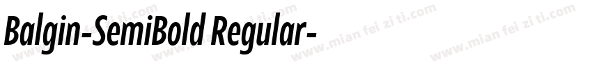 Balgin-SemiBold Regular字体转换